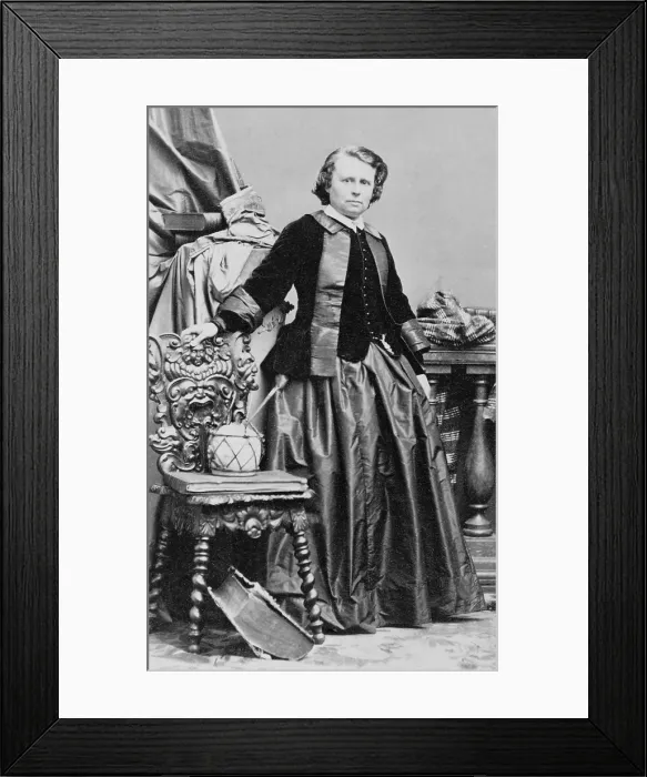 Framed Print : Rosa Bonheur (1822-1899), successful 19th century French artist known for her realist paintings of animals. Studio portrait ca. 1870