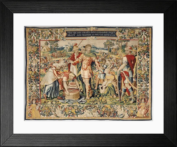 Framed Print : The History of Hannibal: The plunder of Cannae. ca. 1570. The Carthaginians lay before Hannibal the rings of the vanquished in the battle of Cannae in 216 BC Framed Print : The History of Hannibal: The plunder of Cannae. ca. 1570. The Carthaginians lay before Hannibal the rings of the vanquished in the battle of Cannae in 216 BC