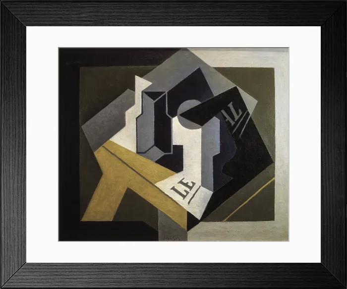Framed Print : GRIS, Juan (1887-1927). Fruit bowl and newspaper. 1920. Cubism. Oil on canvas. - CAGP / Iberfoto / Everett Collection (142173)**US SALES ONLY**