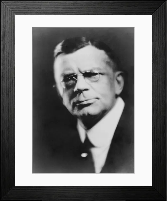 Framed Print : Charles Urban (1867-1942), pioneering early 20th century film producer of documentary, educational, and scientific films. 1922 portrait by Pirie MacDonald