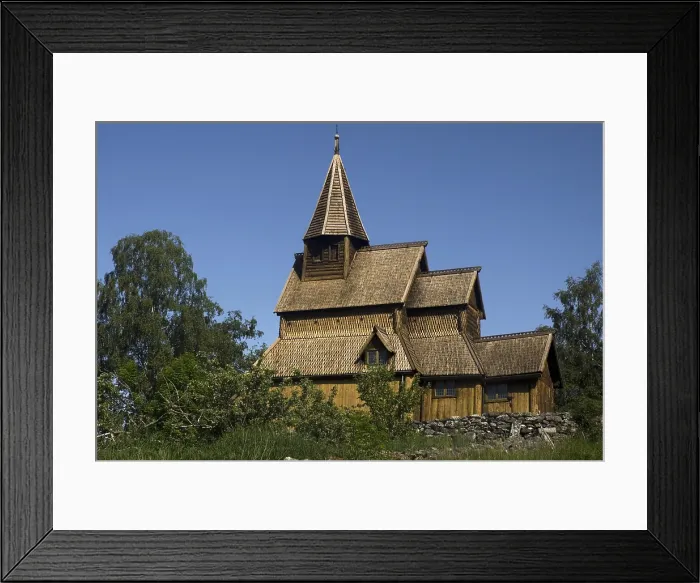 Framed Print : NORWAY. SOGN OG FJORDANE. Urnes Stavkirke, aka Urnes Stave Church (woodden church from 12th c.). - Oscar Elias / Iberfoto / Everett Collection (533237)**US SALES ONLY**