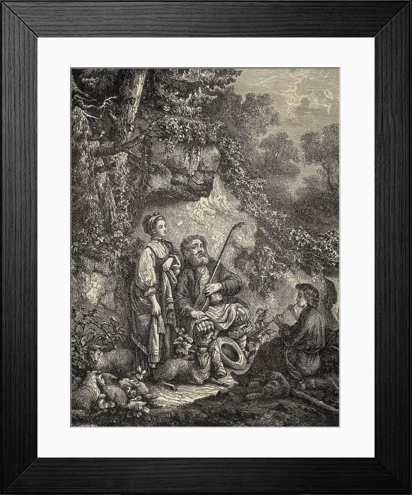 Framed Print : Russia (19th c.). Samoyedses shepherds. Engraving. AISA / Everett Collection (21975)**US SALES ONLY**