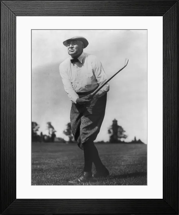 Framed Print : President Warren G. Harding (1865-1923), swinging golf club