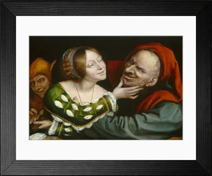 Framed Print : Ill-Matched Lovers, by Quentin Massys, 1520-25, Netherlandish painting, oil paint on panel Framed Print : Ill-Matched Lovers, by Quentin Massys, 1520-25, Netherlandish painting, oil paint on panel