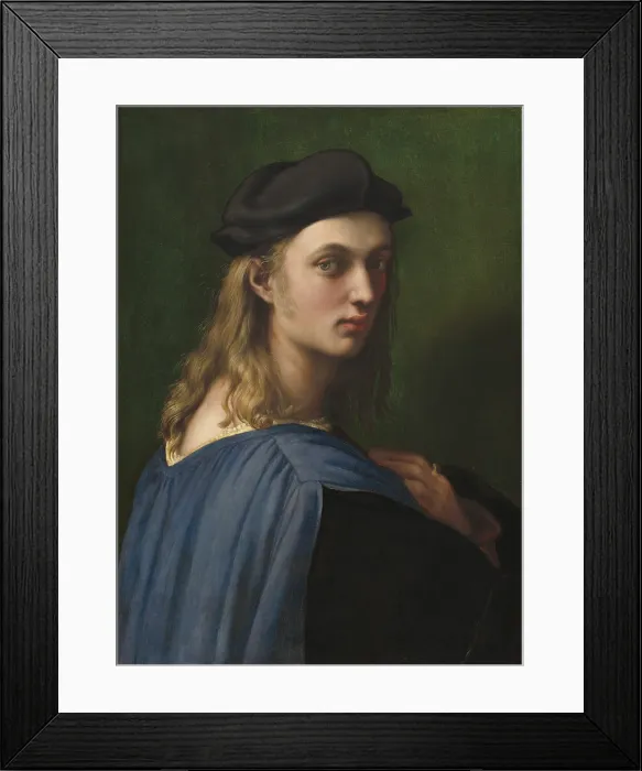 Framed Print : Bindo Altoviti, by Raphael, c. 1515, Italian Renaissance painting, oil on panel. Bindo Altoviti was a rich banker born in Rome in 1491