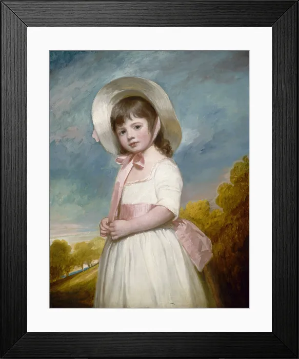 Framed Print : Miss Juliana Willoughby, by George Romney, 1781-83, British painting, oil on canvas