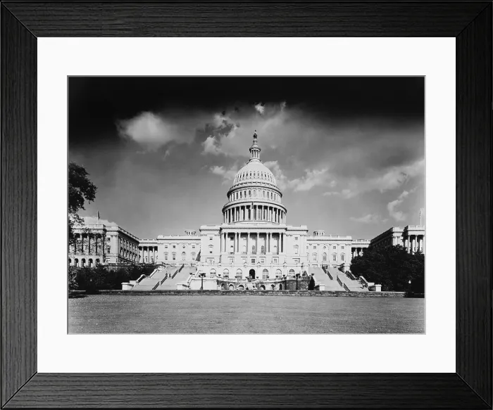 Framed Print : West front of U.S. Capitol in 1941 from the Mall Framed Print : West front of U.S. Capitol in 1941 from the Mall