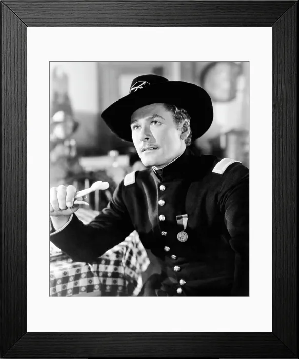 Framed Print : THEY DIED WITH THEIR BOOTS ON, Errol Flynn as George Armstrong Custer, 1941