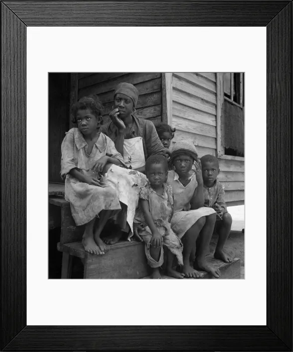 Framed Print : African American turpentine worker's family near Cordele, Alabama, July 1936. (BSLOC_2013_7_45) Framed Print : African American turpentine worker's family near Cordele, Alabama, July 1936. (BSLOC_2013_7_45)
