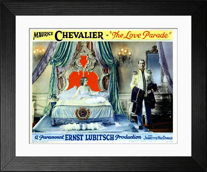 Framed Print : THE LOVE PARADE, from left, Jeanette MacDonald, Maurice Chevalier, 1929
