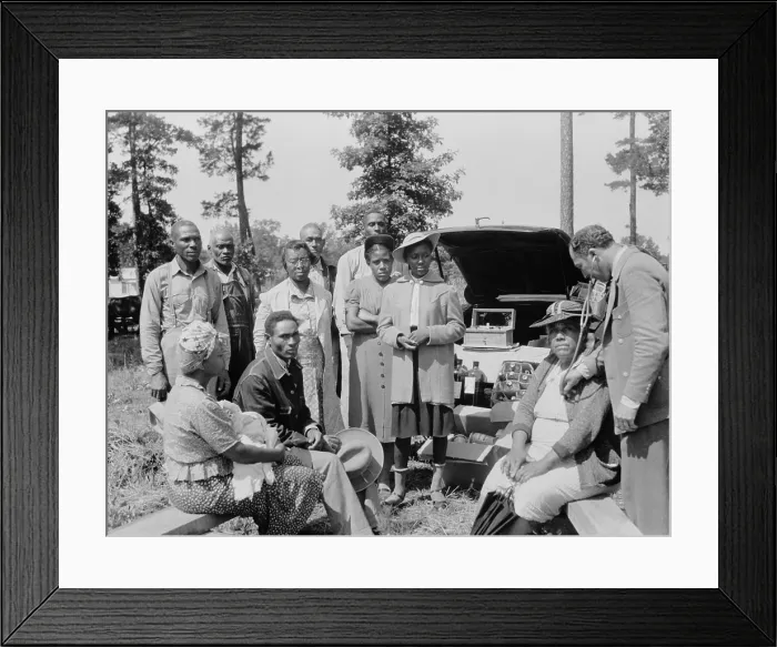 Framed Print : Clinic visit for African American families at Sabine Farms, Marshall, Texas, 1941. Dr. Lee was employed by the Sabine families on a cooperative basis. (BSLOC_2013_7_55) Framed Print : Clinic visit for African American families at Sabine Farms, Marshall, Texas, 1941. Dr. Lee was employed by the Sabine families on a cooperative basis. (BSLOC_2013_7_55)