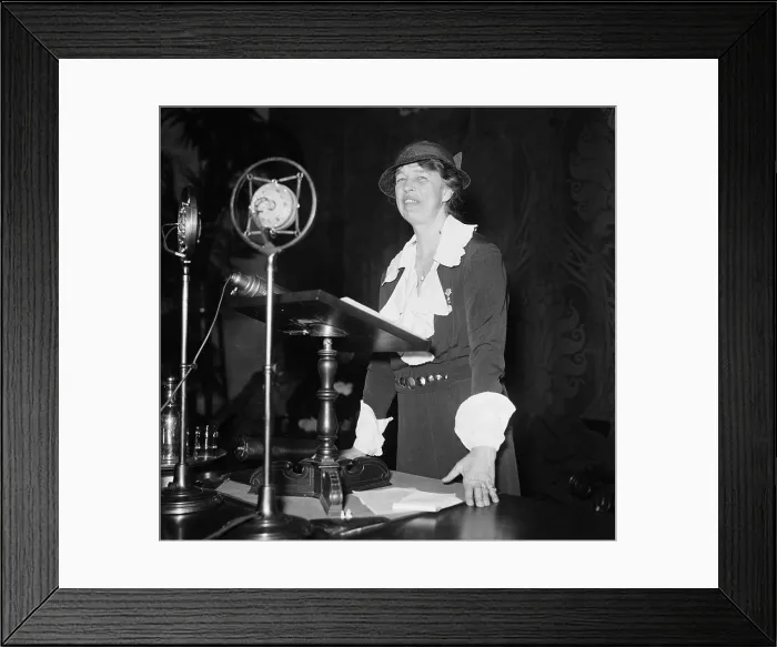 Framed Print : Eleanor Roosevelt speaking at Red Cross convention, 1934. (BSLOC_2013_7_6)