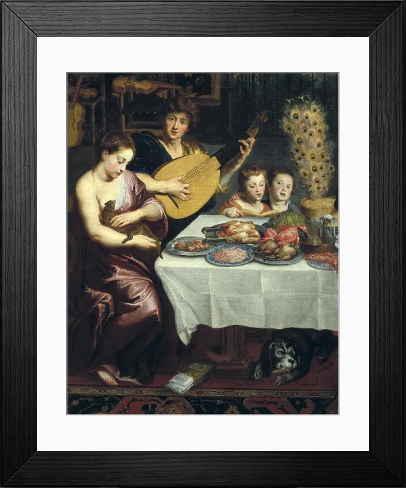 Framed Print : Breugel, Jan, The Elder, called 'Velvet Bruegel' (1568-1625). Taste, Hearing and Touch. 1617 - 1618. One detail Framed Print : Breugel, Jan, The Elder, called 'Velvet Bruegel' (1568-1625). Taste, Hearing and Touch. 1617 - 1618. One detail