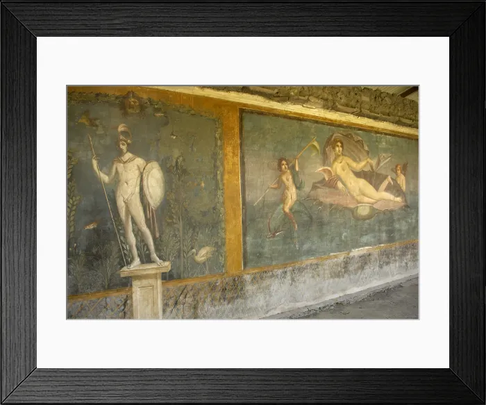 Framed Print : ITALY. Pompeii. Frescoes in the House of Venus in the Shell (CasadellaVenerein Conchiglia). Roman art. Early Empire. Fresco