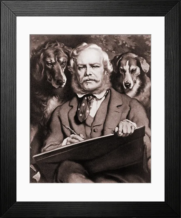 Framed Print : Self portrait of Edwin Henry Landseer (1803-1873), the foremost Victorian animal painter. Ca. 1860 Framed Print : Self portrait of Edwin Henry Landseer (1803-1873), the foremost Victorian animal painter. Ca. 1860