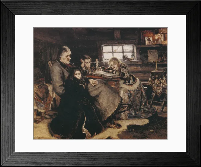 Framed Print : MENSIKOV, Aleksander Danilovic (1673-1729). Russian statesman. Peter I the Great prime favorite. Scene during his exile in Siberia. Menshikov in Berezov. 1883
