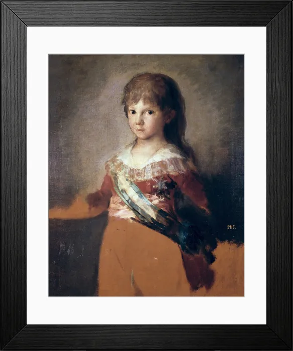 Framed Print : GOYA Y LUCIENTES, Francisco de (1746-1828). Infante Don Francisco de Paula. ca. 1797. Study from life, preparatory for the painting 'Charles IV and his Family'