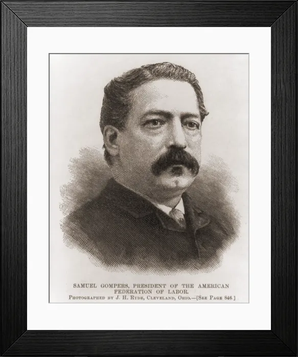 Framed Print : Samuel Gompers (1950-1924), founded the American Federation of Labor (AFL), as an alliance of craft unions disaffected from the Knights of Labor, after the Haymarket Riots of 1886 Framed Print : Samuel Gompers (1950-1924), founded the American Federation of Labor (AFL), as an alliance of craft unions disaffected from the Knights of Labor, after the Haymarket Riots of 1886