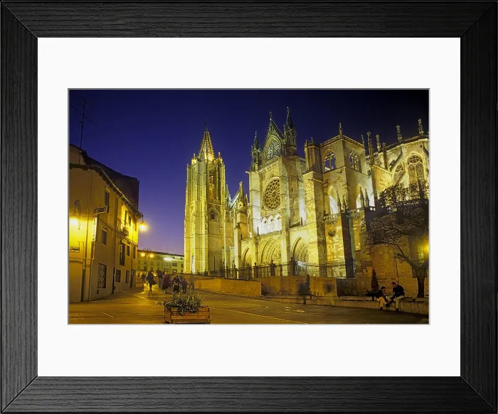 Framed Print : SPAIN. Leon. Cathedral. Gothic art. - Lucas Vallecillos / Iberfoto / Everett Collection (319946)**US SALES ONLY**
