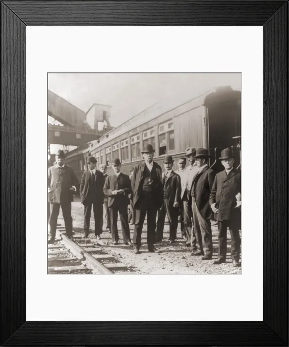 Framed Print : Agents of Roosevelt's Strike Arbitration Commission on a fact finding mission the coal regions Anthracite Coal Strike of 1902