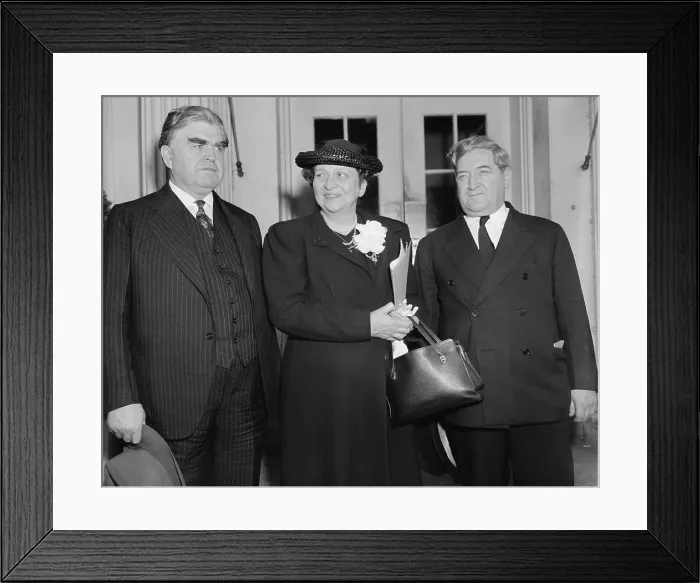 Framed Print : John L. Lewis, President of the C.I.O. Francis Perkins, Secretary of Labor, and James Dewey Framed Print : John L. Lewis, President of the C.I.O. Francis Perkins, Secretary of Labor, and James Dewey