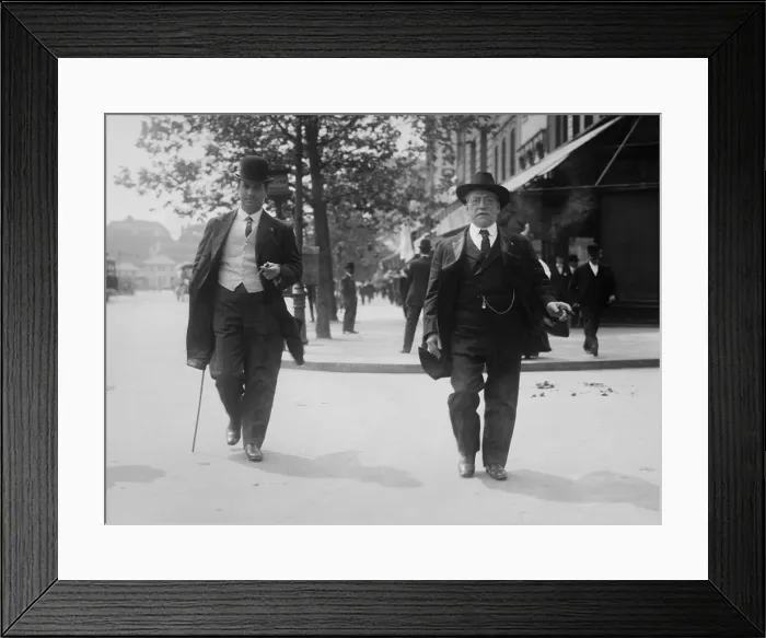 Framed Print : Labor leaders John Mitchell and Samuel Gompers were convicted of violating an injunction restraining a boycott during the 1906 strike against the Buck Stove
