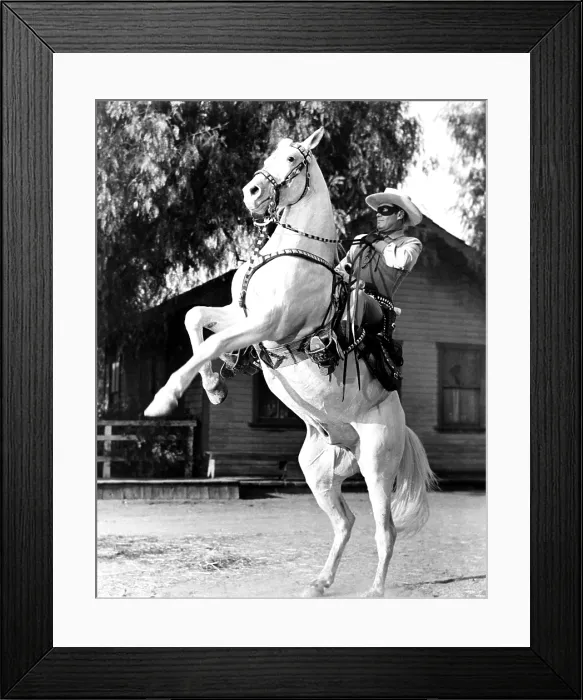 Framed Print : THE LONE RANGER, Clayton Moore, 1956 Framed Print : THE LONE RANGER, Clayton Moore, 1956