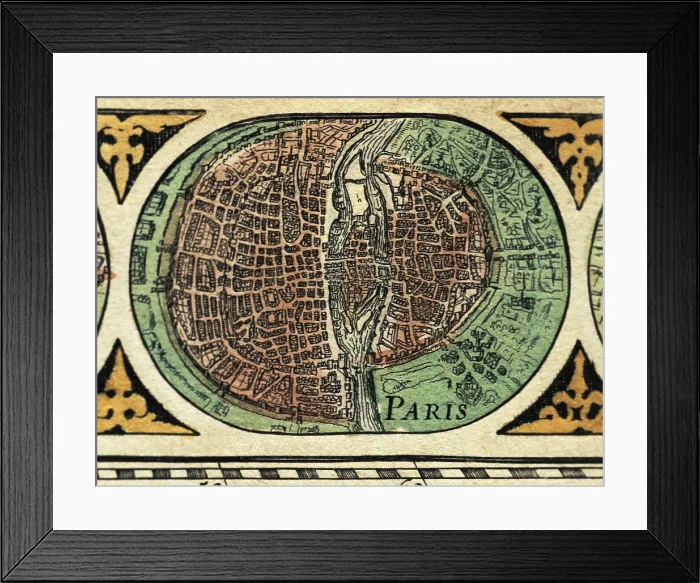 Framed Print : BLAEU, Willem Janszoon (1571-1638); BLAEU, Jan (1596-1673). Atlas Novus or Atlas Maior. 1635 - 1665. Paris. 17th c. Printed in Amsterdam. Etching. SPAIN. Barcelona