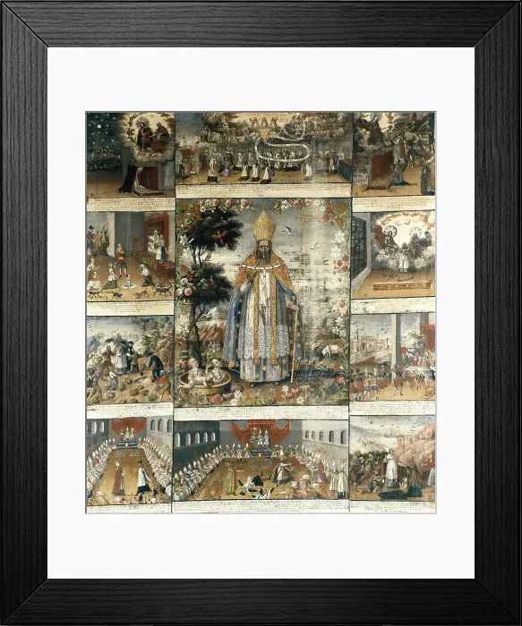 Framed Print : BERRIO, Gaspar Miguel de (1706-1761). San NicolAs de Bari at the Council of Nicea Framed Print : BERRIO, Gaspar Miguel de (1706-1761). San NicolAs de Bari at the Council of Nicea