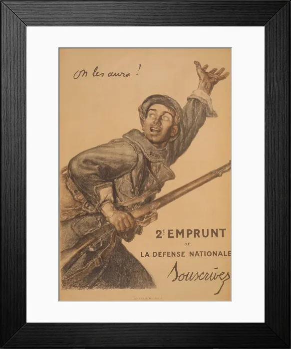 Framed Print : French WW1 poster for 2nd National Defense Loan in 1916