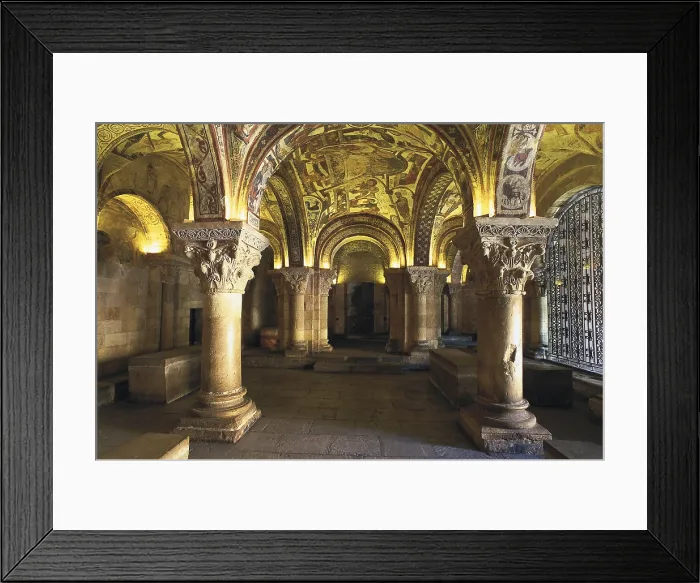 Framed Print : Royal Collegiate Church of San Isidoro. Royal Pantheon. 12th c. SPAIN. Leon. Royal Collegiate Church of San Isidoro. Romanesque art. Fresco; Architecture Framed Print : Royal Collegiate Church of San Isidoro. Royal Pantheon. 12th c. SPAIN. Leon. Royal Collegiate Church of San Isidoro. Romanesque art. Fresco; Architecture