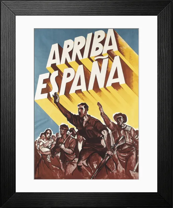 Framed Print : Spanish Civil War (1936-1939). 'Arriba Espaa' (Up with Spain). Nationalist poster. AISA / Everett Collection (21795)**US SALES ONLY**