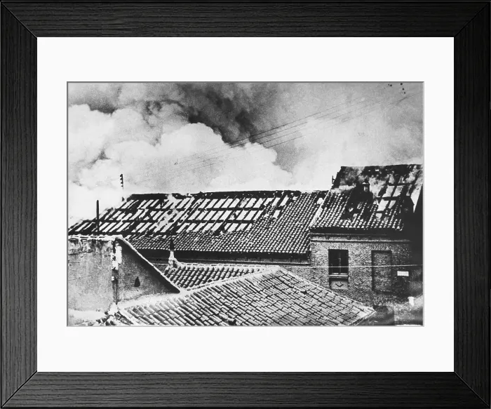 Framed Print : Spain. Second Republic (6th April 1936). Church of San Francisco de Sales in Cuatro Caminos burning. AISA / Everett Collection (20211)**US SALES ONLY**