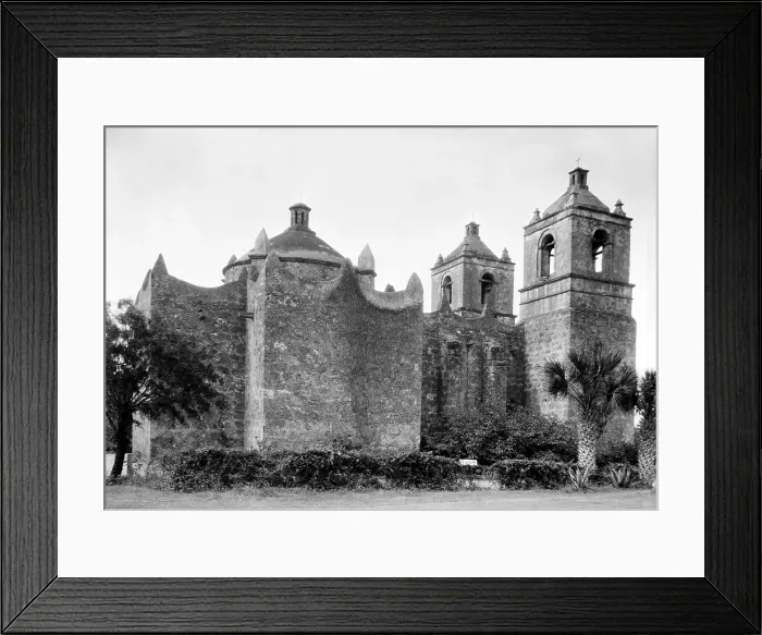 Framed Print : Misin Nuestra Seora de la Pursima Concepcin de Acua, San Antonio, Texas. 1936