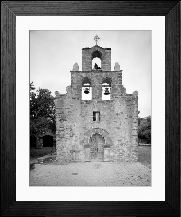 Framed Print : Mission San Francisco de la Espada. San Antonio, Texas