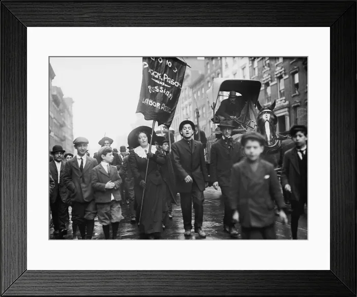 Framed Print : Russian Labor Association marchers at the May Day parade in New York City in 1909 Framed Print : Russian Labor Association marchers at the May Day parade in New York City in 1909