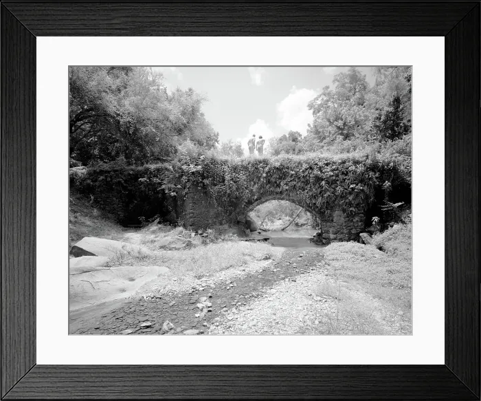 Framed Print : Mission San Francisco de la Espada. View of the aqueduct, or Espada Acequia. San Antonio, Texas