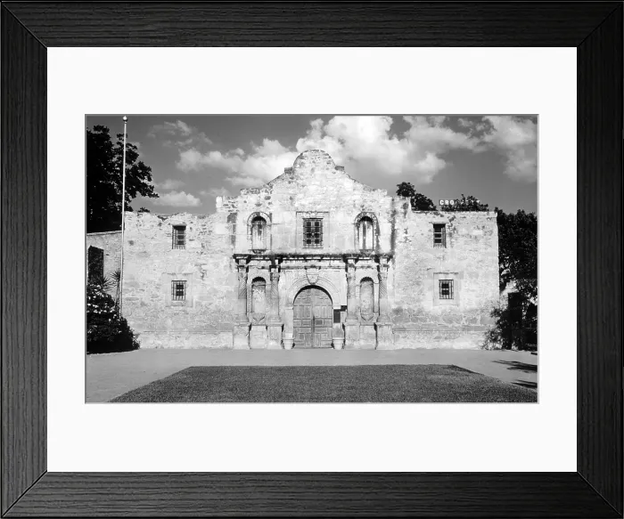 Framed Print : The Alamo. Mission San Antonio de Valero, also known as the Alamo. 1961