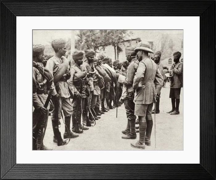 Framed Print : Indian troops replacing 10, 000 British troops captured by the Turks in Iraq. 1916. The British forces were surrounded by the Turks in the Battle of Kut-al-Amara in April 1916 Framed Print : Indian troops replacing 10, 000 British troops captured by the Turks in Iraq. 1916. The British forces were surrounded by the Turks in the Battle of Kut-al-Amara in April 1916