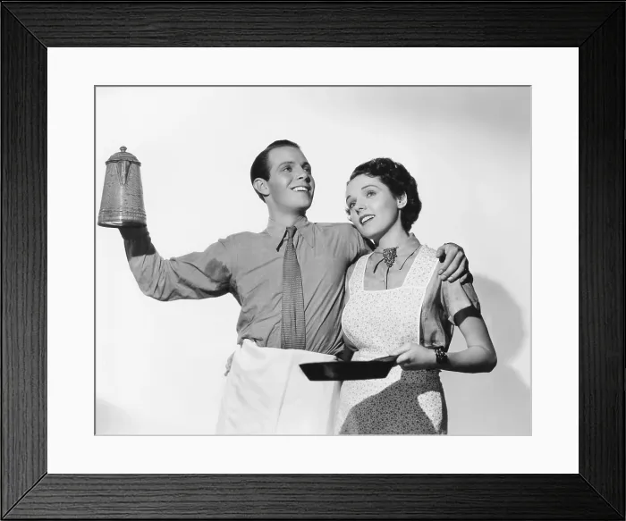 Framed Print : THE LUKIEST GIRL IN THE WORLD, from left: Louis Hayward, Jane Wyatt, 1936