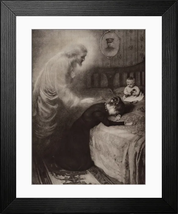 Framed Print : The Consoler. A British WW1 painting by Harold Copping. 1915. (BSLOC_2012_4_52) Framed Print : The Consoler. A British WW1 painting by Harold Copping. 1915. (BSLOC_2012_4_52)