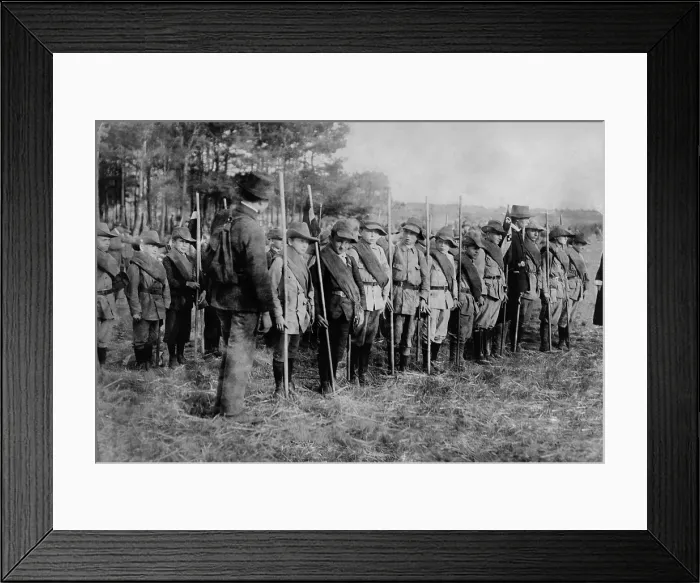 Framed Print : Training German boys for army during WW1. 1914-18. (BSLOC_2012_4_45)