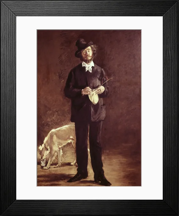 Framed Print : MANET, edouard (1832-1883). Portrait of Gilbert-Marcellin Desboutin (The Artist). 1875. Impressionism. Oil on canvas. BRAZIL. Sao Paulo. Sao Paulo Museum of Art