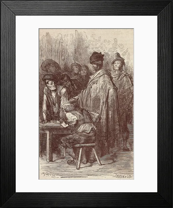 Framed Print : Bar un Madrid. Illustration from Charles Davillier's Voyage en Espagne', published in 'El Museo Universal', 1861. Engraving. SPAIN. Madrid. National Library