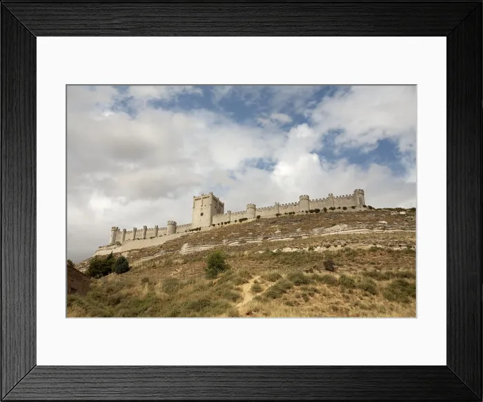 Framed Print : SPAIN. Penafiel. View of the castle of Penafiel, built between 10th-15th c. site of the Museo Provincial del Vino (Provincial Wine Museum). Romanesque art. ; Gothic art Framed Print : SPAIN. Penafiel. View of the castle of Penafiel, built between 10th-15th c. site of the Museo Provincial del Vino (Provincial Wine Museum). Romanesque art. ; Gothic art