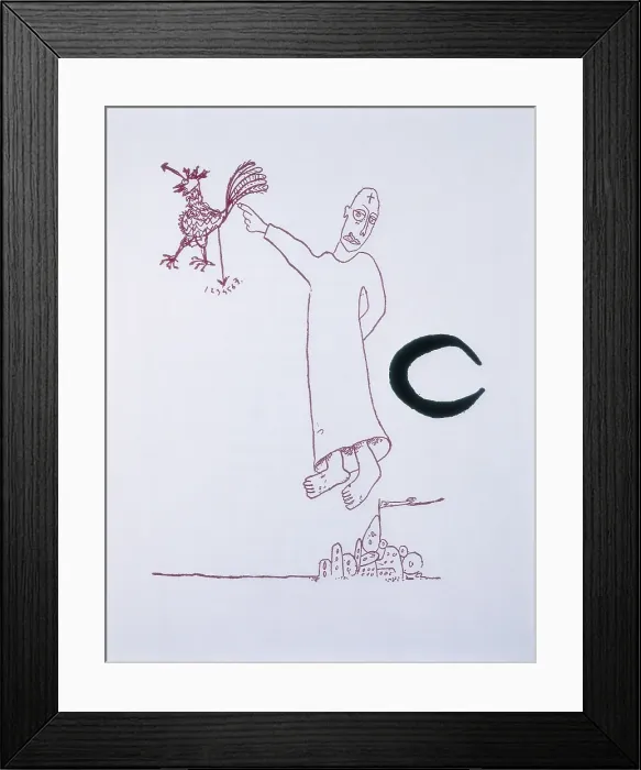 Framed Print : Illustration by Joan Pon for the magazine 'Dau al Set'. Drawing. AISA / Everett Collection - Image has fine art copyright