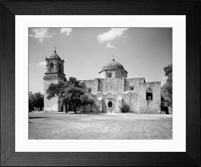 Framed Print : Mission San Jose y San Miguel de Aguayo, San Antonio, Texas