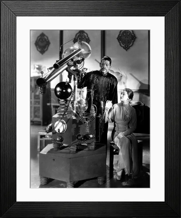 Framed Print : THE MASK OF FU MANCHU, Boris Karloff, Myrna Loy, 1932