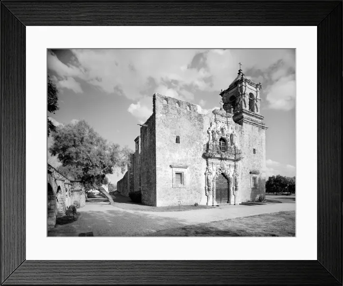 Framed Print : Mission San Jose y San Miguel de Aguayo, San Antonio, Texas