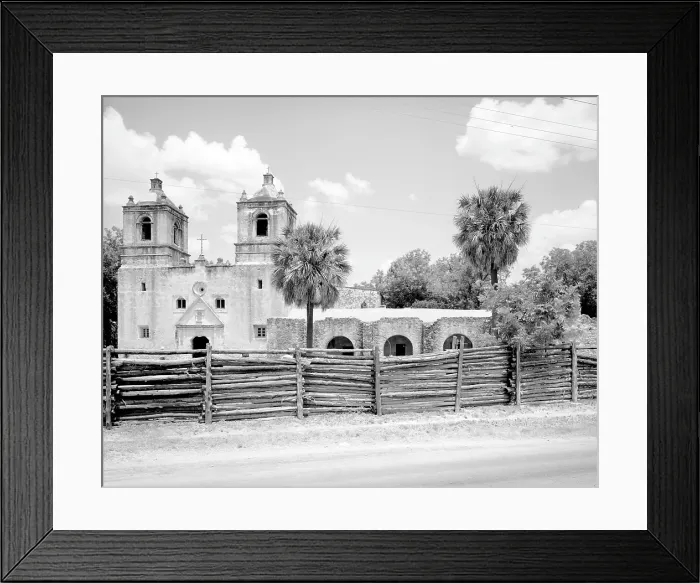 Framed Print : Mission Senora de la Purisima Concepcion, San ANtonio, Texas